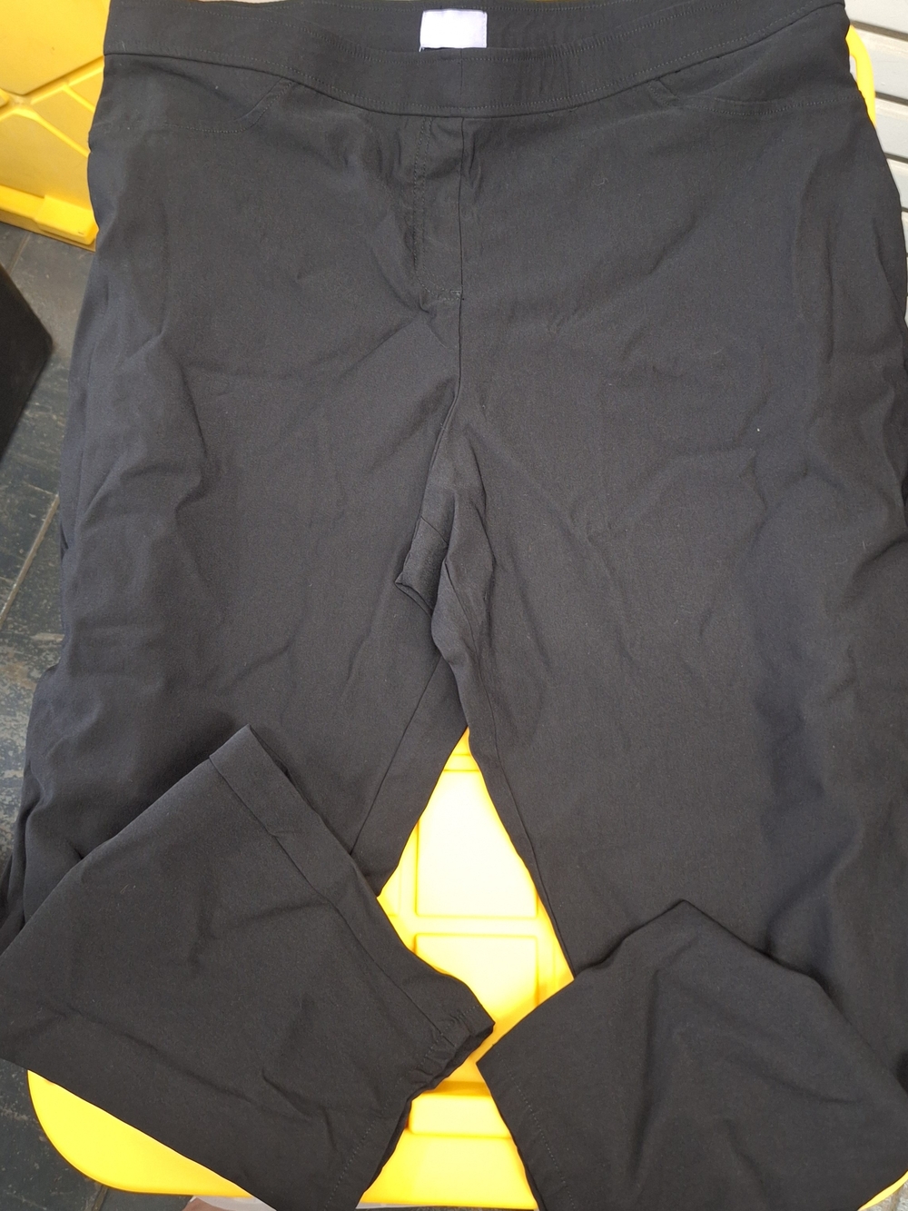 Laura Scott Black Women's Straight Leg Stretch Pants